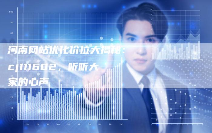 河南网站优化价位大揭秘：cj111602，听听大家的心声