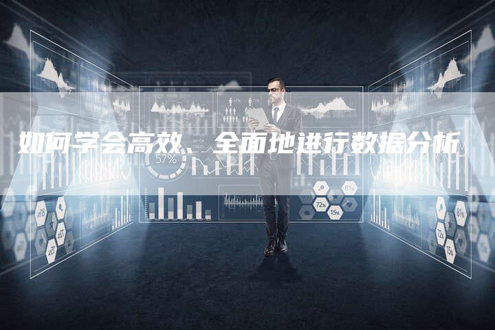如何学会高效、全面地进行数据分析