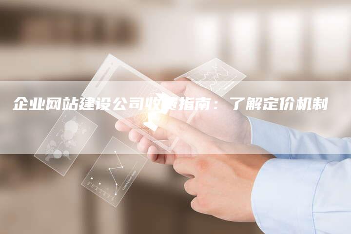 企业网站建设公司收费指南：了解定价机制