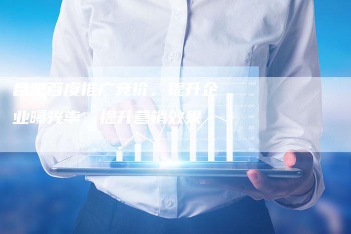 合肥百度推广竞价，提升企业曝光率，提升营销效果