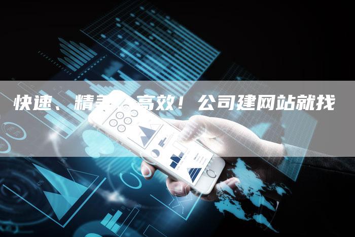 快速、精美、高效！公司建网站就找