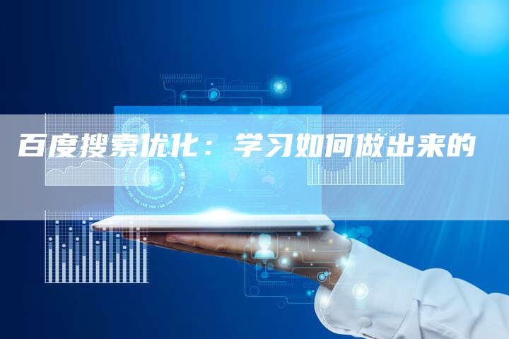百度搜索优化：学习如何做出来的