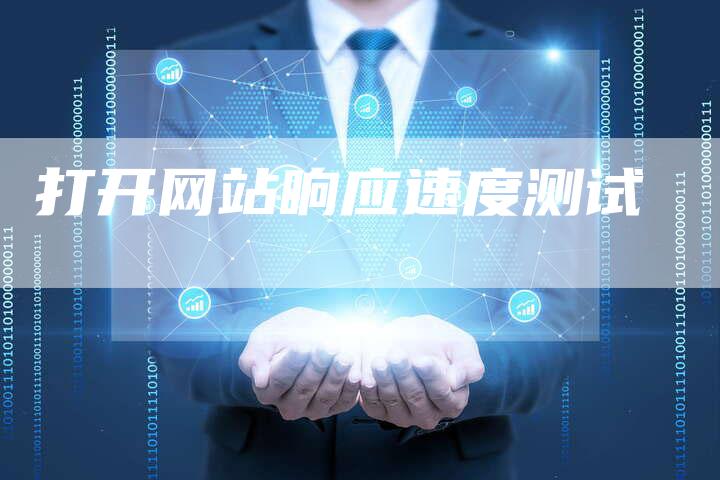 打开网站响应速度测试