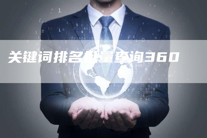 关键词排名批量查询360
