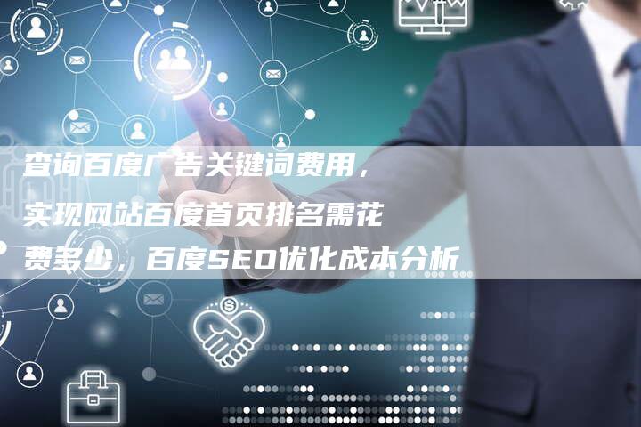 查询百度广告关键词费用，实现网站百度首页排名需花费多少，百度SEO优化成本分析