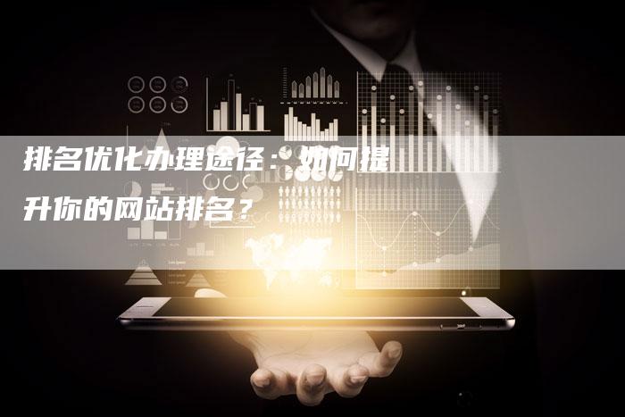 排名优化办理途径：如何提升你的网站排名？