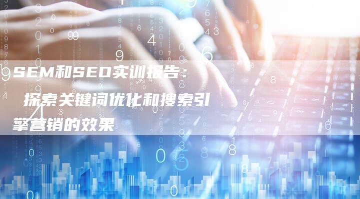 SEM和SEO实训报告： 探索关键词优化和搜索引擎营销的效果