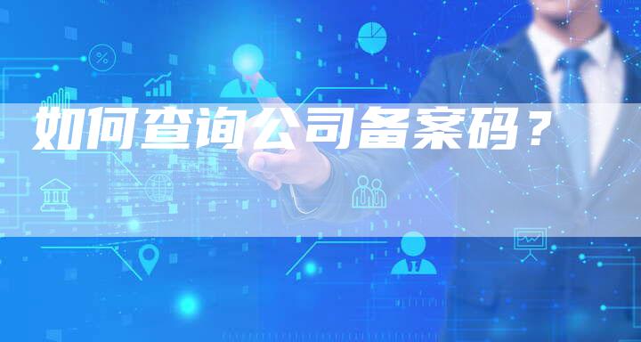 如何查询公司备案码？
