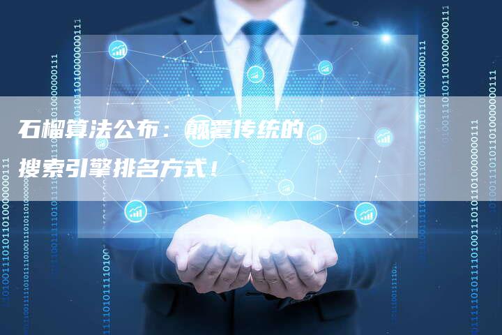 石榴算法公布：颠覆传统的搜索引擎排名方式！