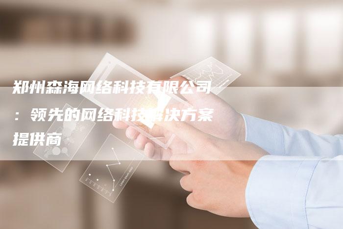 郑州森海网络科技有限公司：领先的网络科技解决方案提供商
